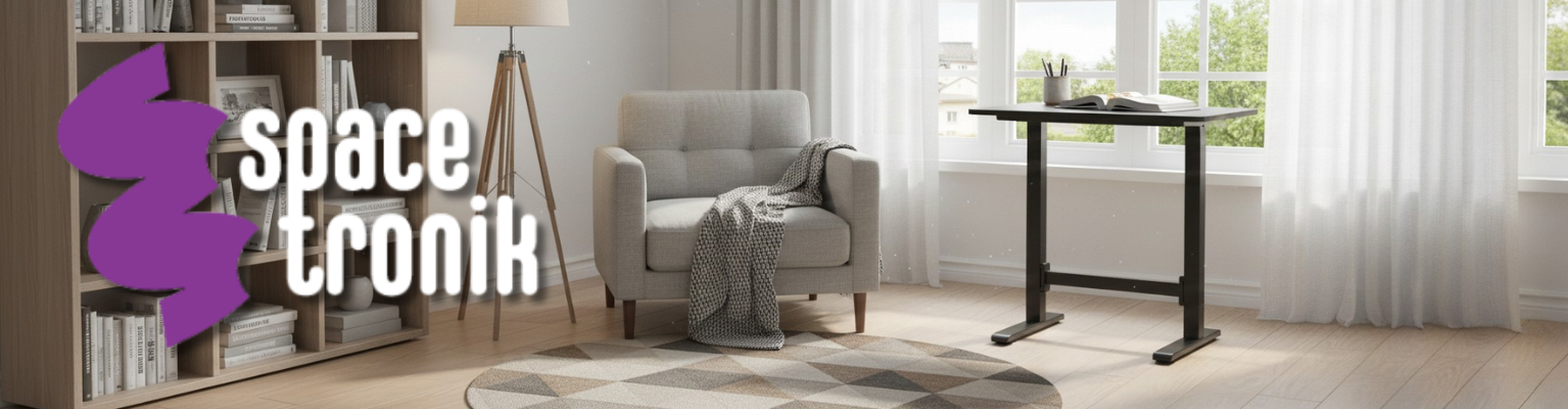 Biurko regulowane pneumatycznie SPEO101 czarne 80x50 cm