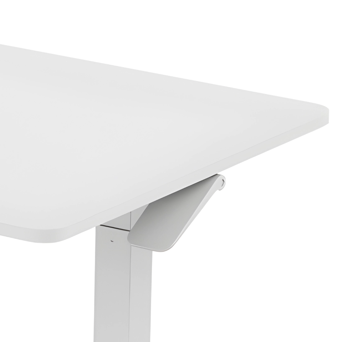 Białe biurko SPEO101 120x60 cm z zaokrąglonymi rogami