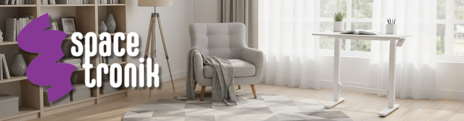 Biurko regulowane pneumatycznie SPEO101 białe 80x50 cm do home office