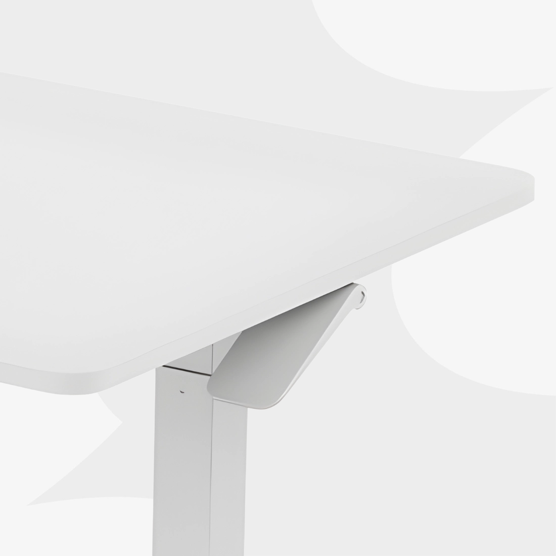 Białe biurko pneumatyczne SPEO101 80x50 cm w nowoczesnym wnętrzu