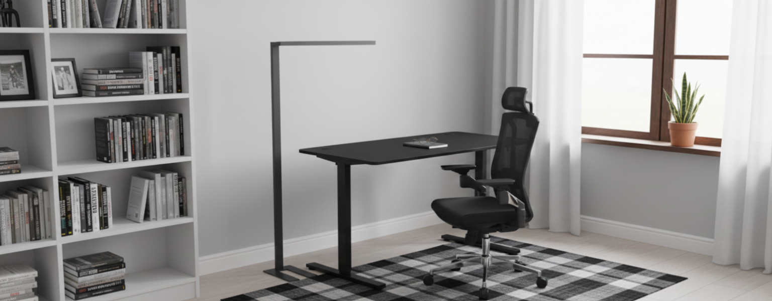 Nowoczesne czarne stanowisko pracy Spacetronik