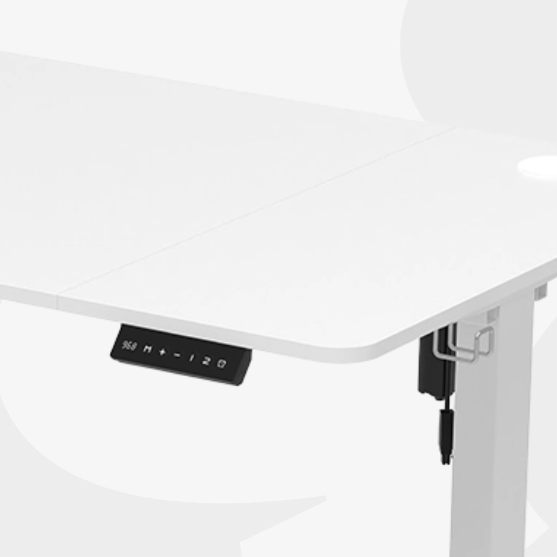 Panel sterujący biurka Moris z pamięcią pozycji i przepustami kablowymi