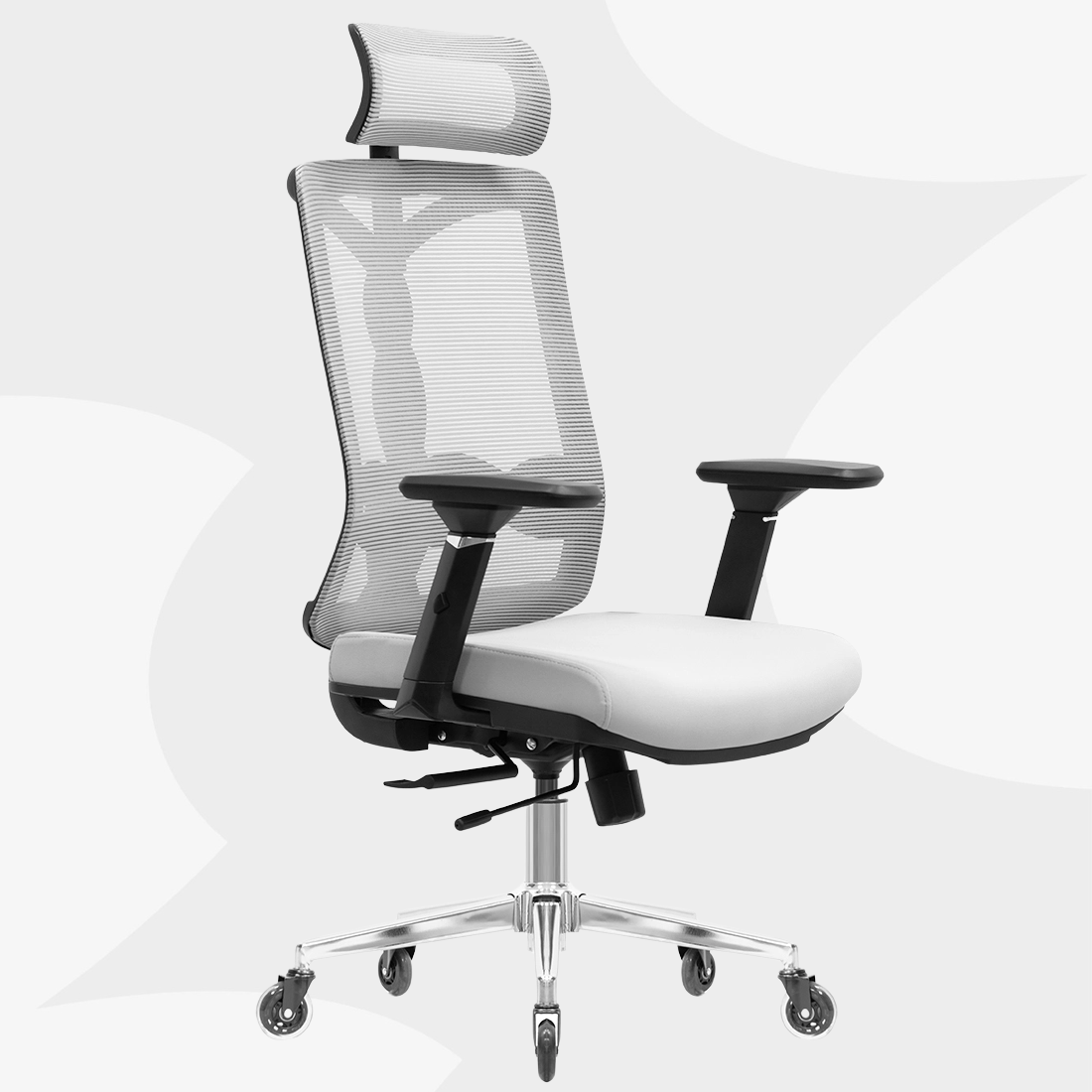 Ergonomiczne krzesło biurowe Spacetronik Spiro z siatkowym oparciem