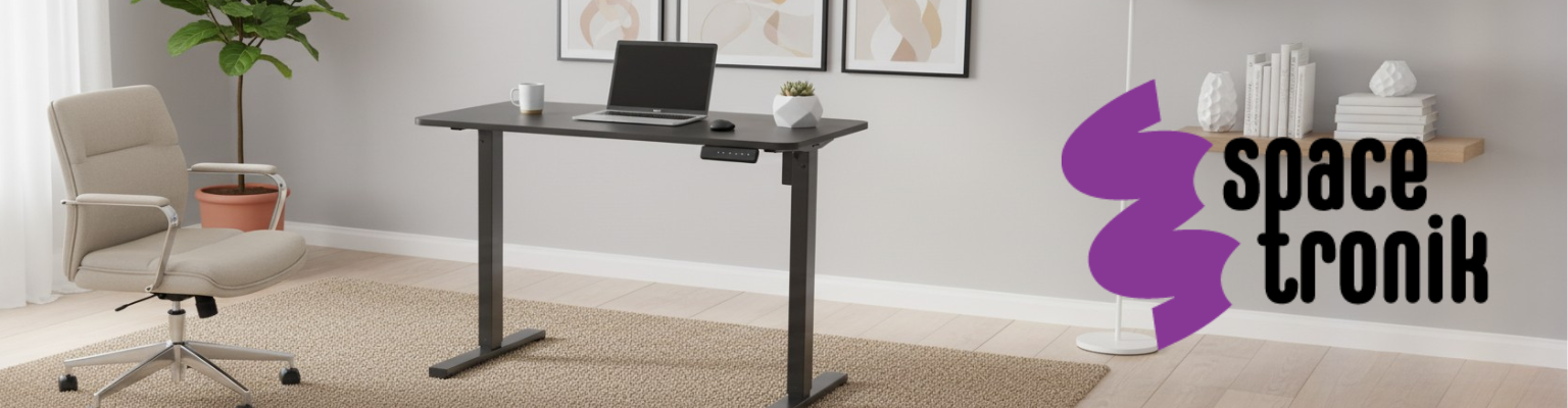 Biurko elektryczne SPEO125BB 120x60 cm czarne z regulacją wysokości