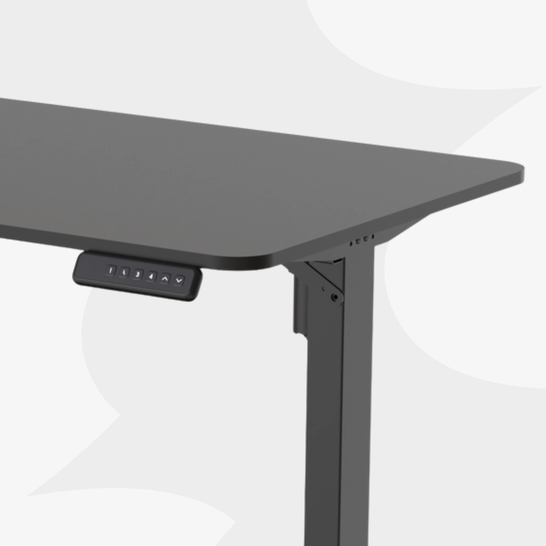 Czarne biurko elektryczne SPEO125BB z blatem 120x60 cm