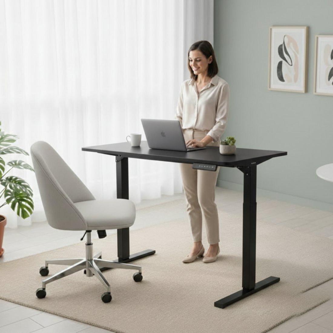 Biurko elektryczne z regulacją wysokości 75–110 cm