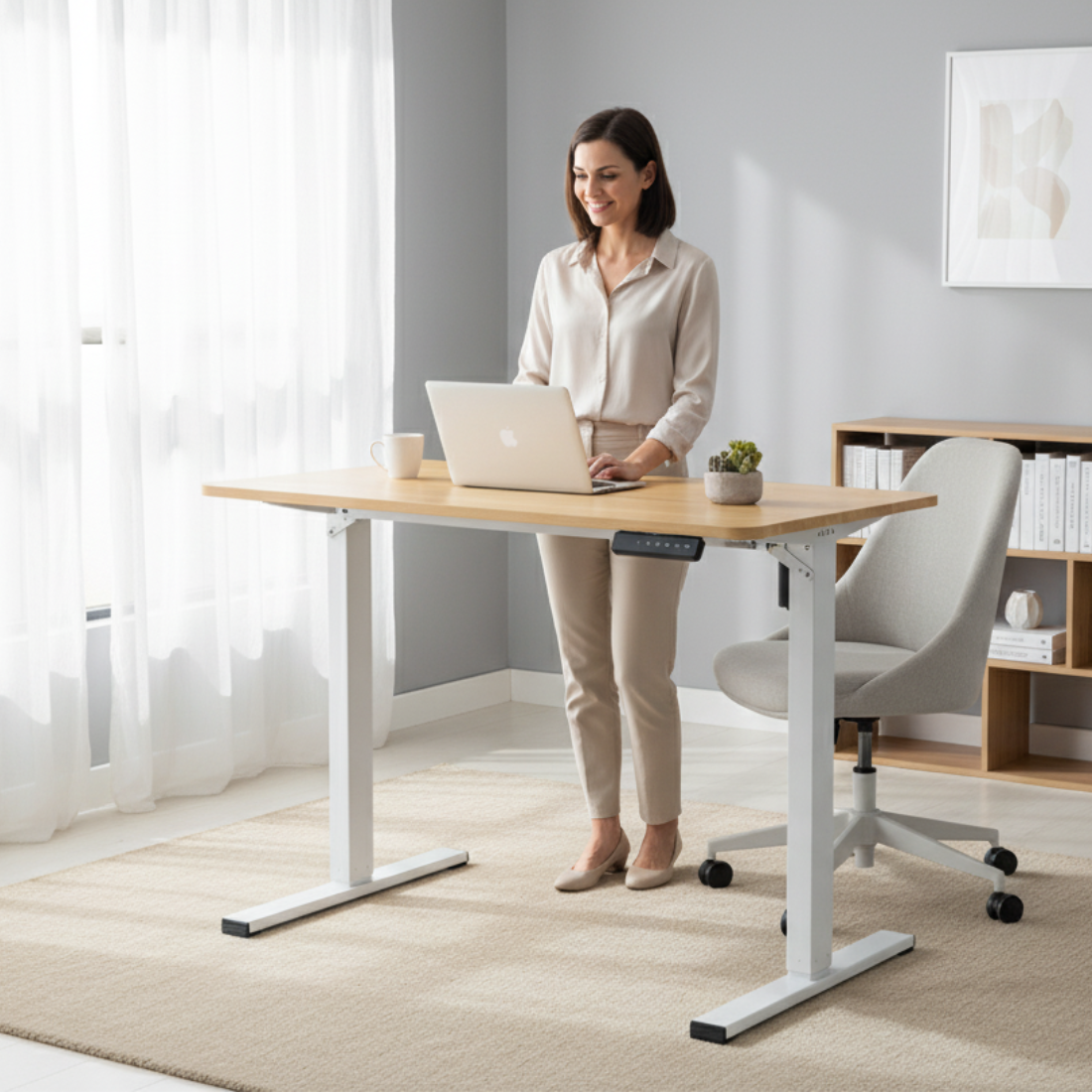 Biurko elektryczne SPEO125WO z regulacją wysokości