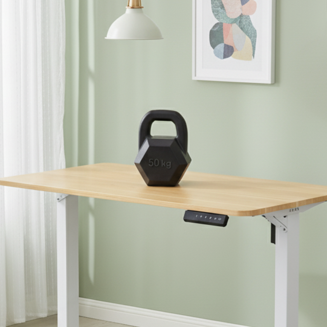 Stabilna konstrukcja biurka o nośności 50 kg