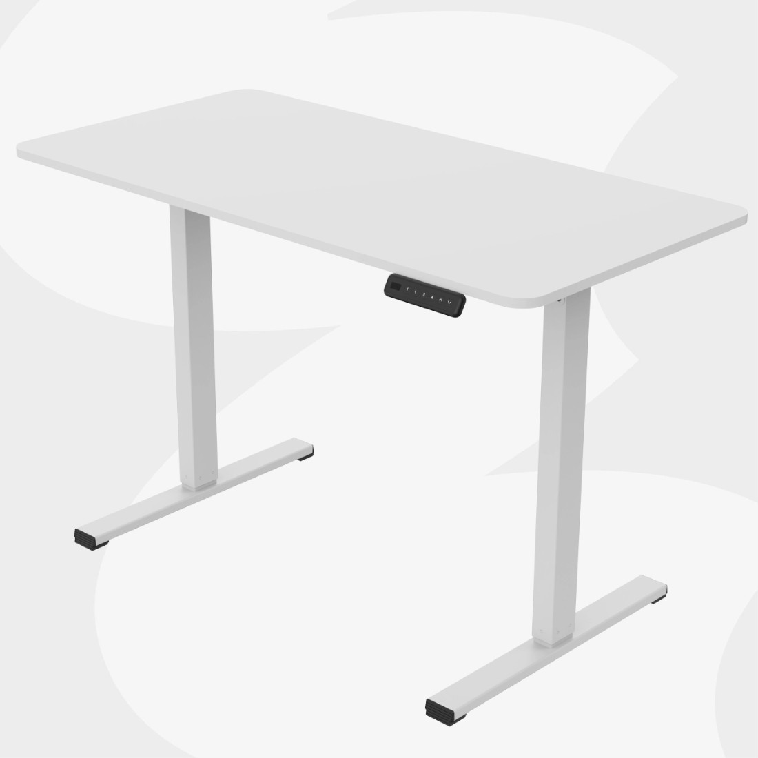 Białe biurko elektryczne SPEO125WW 120x60 cm z regulacją wysokości