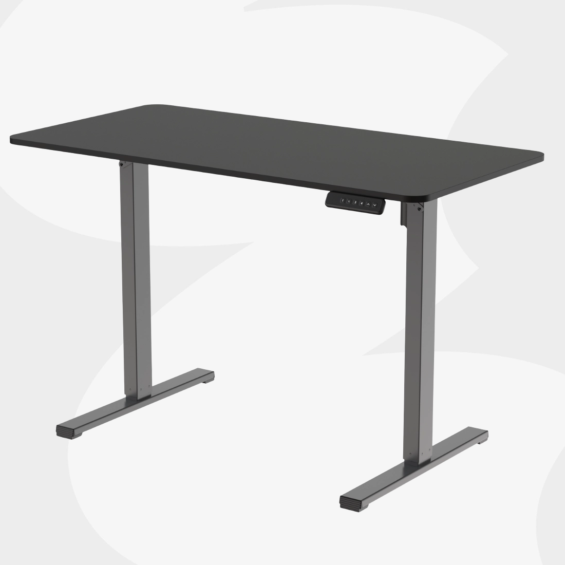 Czarne biurko elektryczne SPEO125DB 120x60 cm z regulacją wysokości