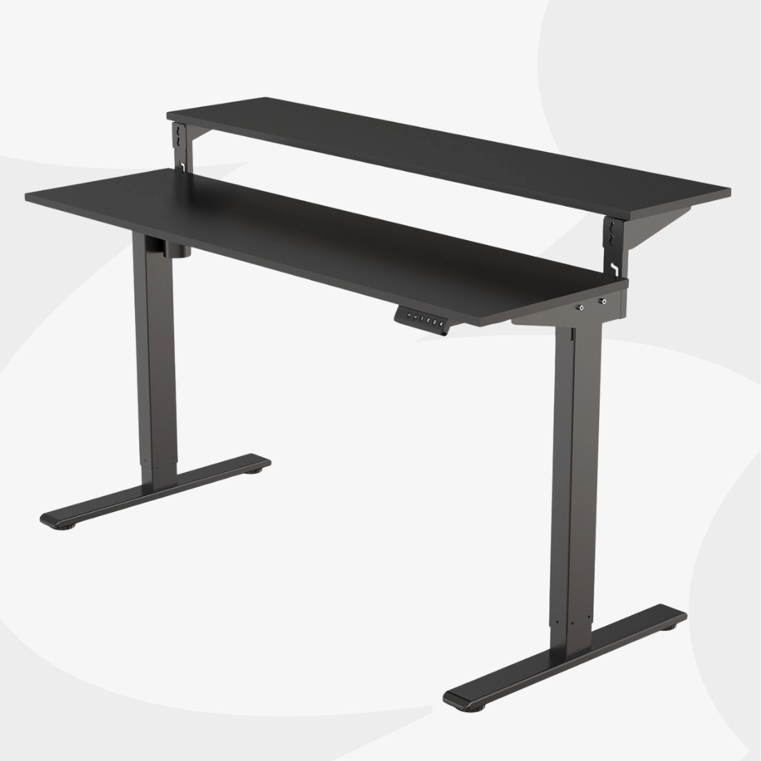 Biurko elektryczne Spacetronik Moris SPE-O133BB z dwoma blatami