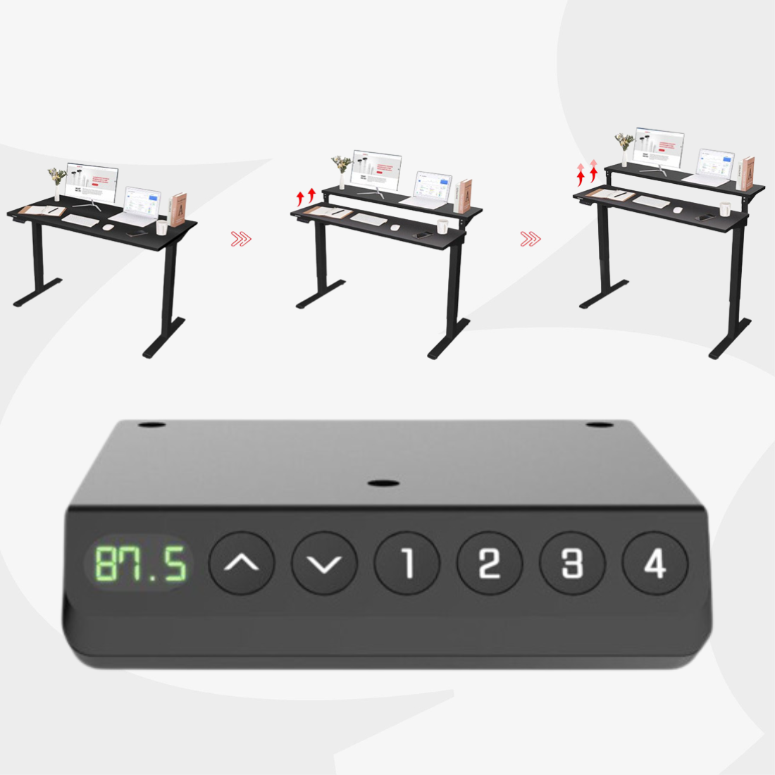 Biurko z dwoma blatami Spacetronik Moris SPE-O133BB