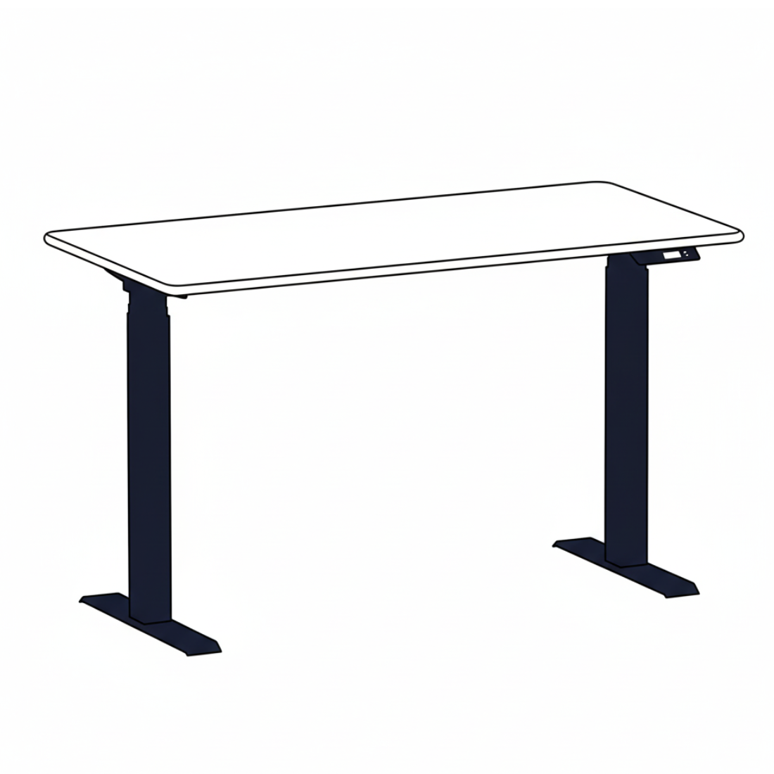 rysunek techniczny biurka elektrycznego Vegard SPEO232