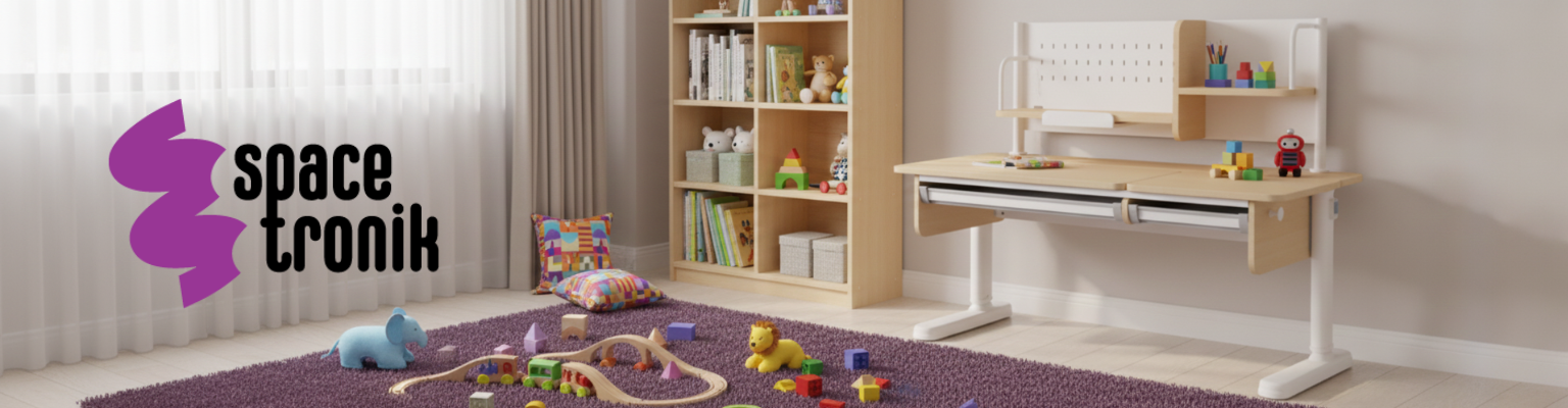zestaw dla ucznia biurko regulowane Spacetronik SPEX106WL_120 nadstawka na biurko 97 cm Spacetronik SPEX06WL białe klon regulacja wysokości kąt nachylenia organizer szuflady perforacja clamp