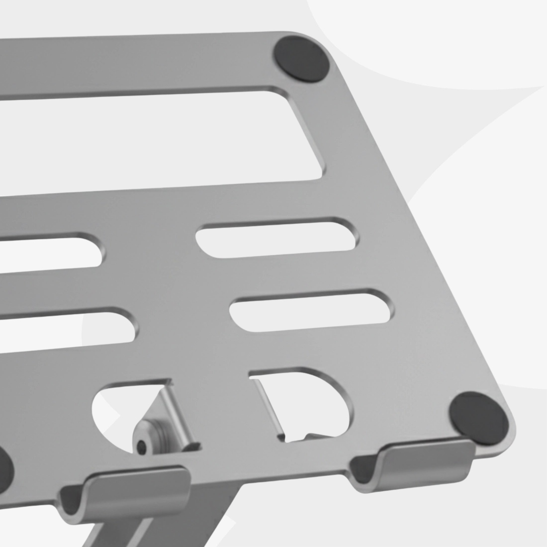 Aluminiowa, szara podstawka SPP121G z silikonowymi nakładkami