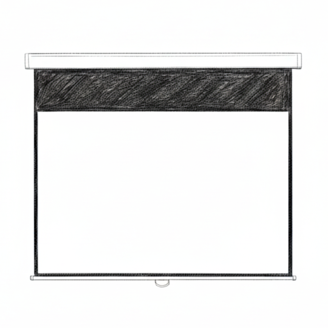 rysunek techniczny ekranu projekcyjnego