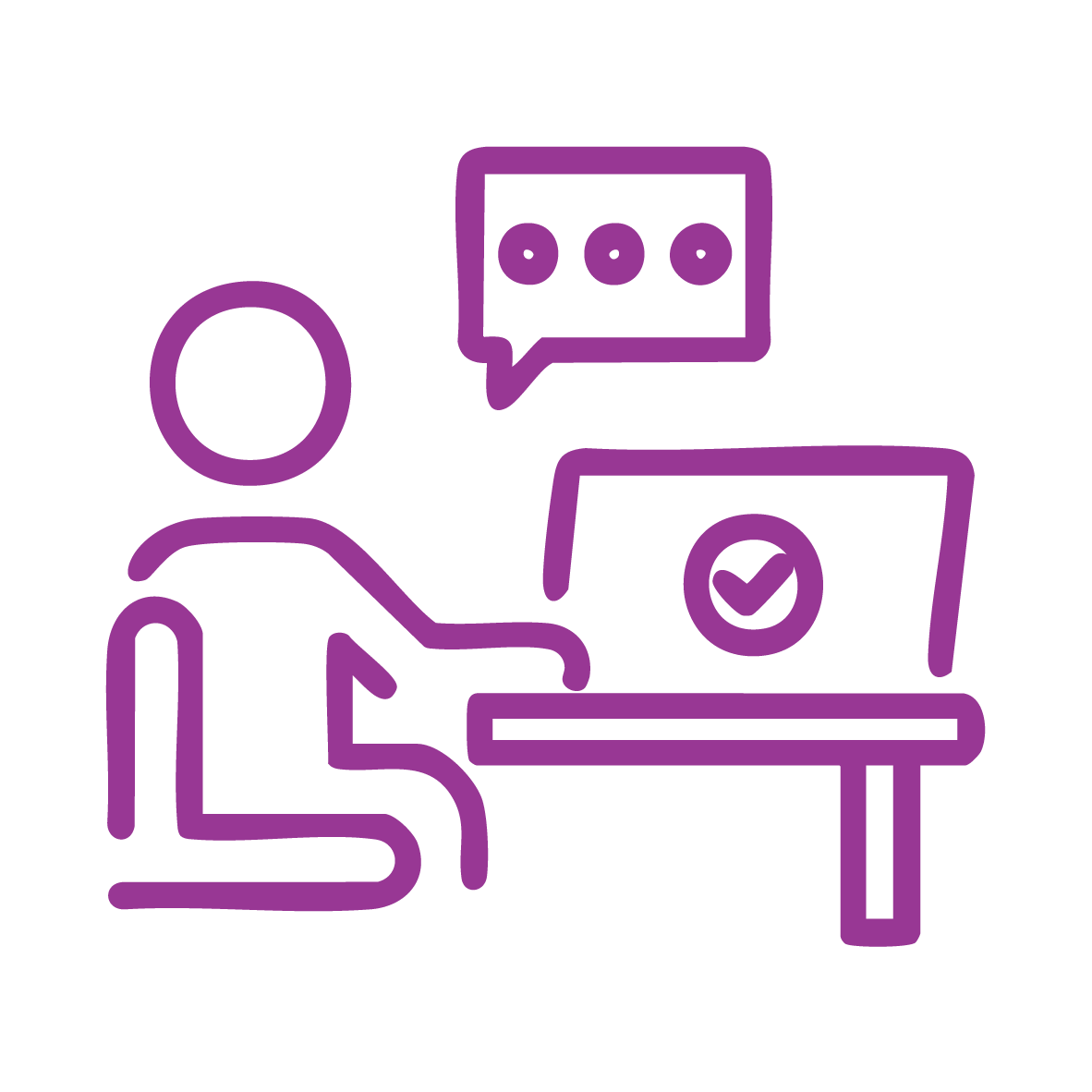 Ikona komfortowego home office