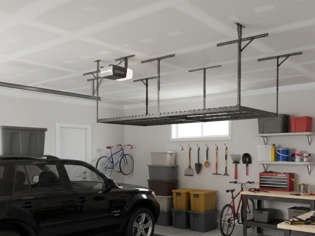 Duża powierzchnia półki garażowej 244 x 122 cm