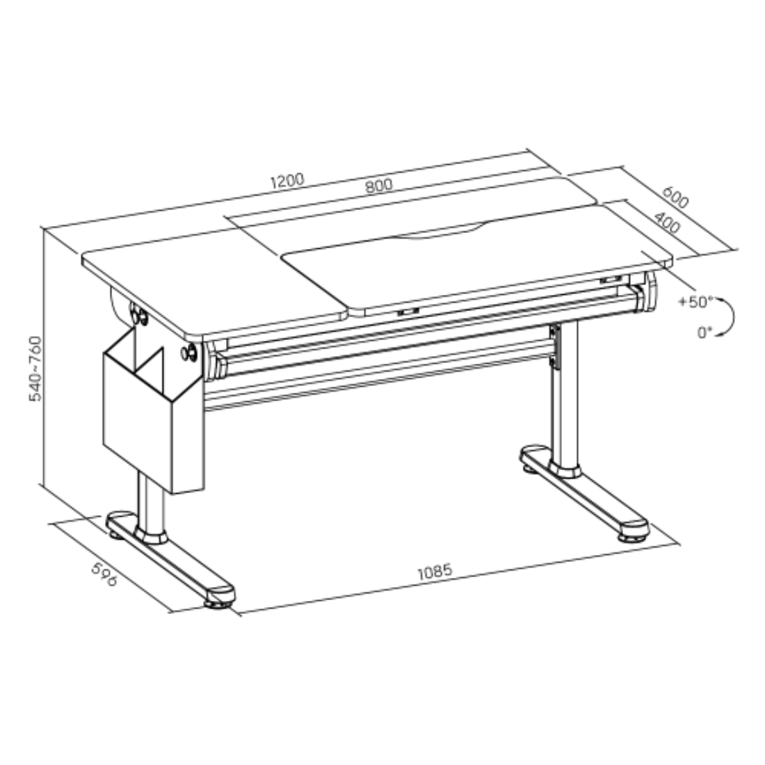 Specyfikacja biurka Spacetronik SPEX108