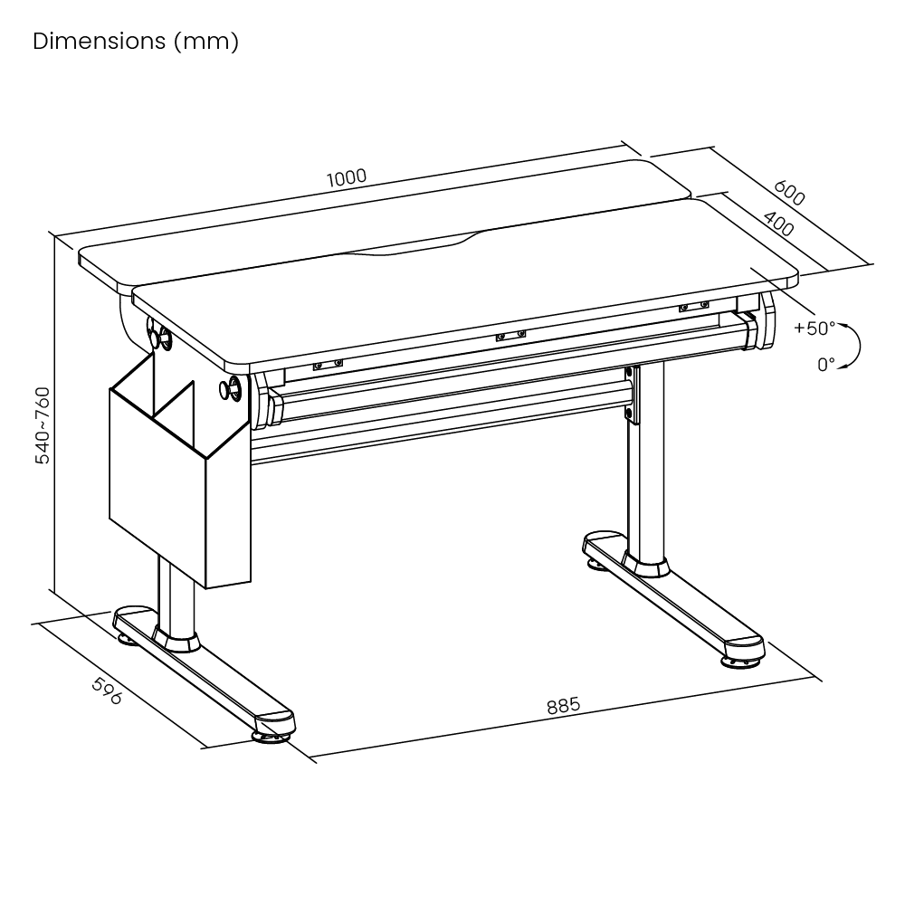 Specyfikacja biurka Spacetronik SPEX108