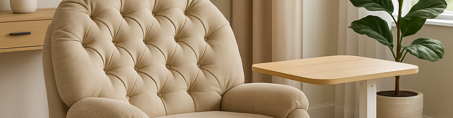 Zestaw: Fotel relaksacyjny Spacetronik Flax 04M i stolik mobilny Spacetronik BUDDY 18