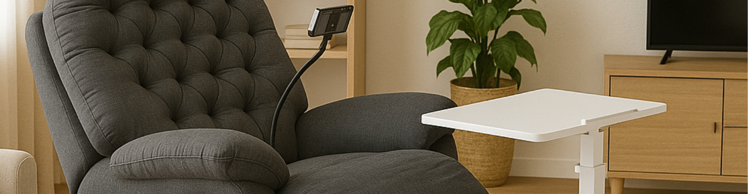 Zestaw: Fotel relaksacyjny Spacetronik Flax 04 i stolik pomocniczy Spacetronik BUDDY 15-GWW