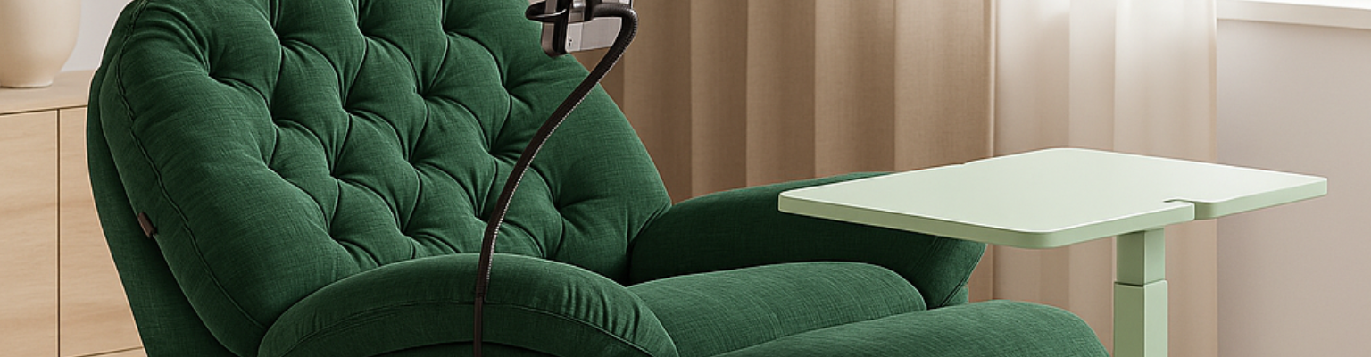 Zestaw: Fotel Spacetronik Flax 04 elektryczny i stolik pomocniczy BUDDY 15-GJJ