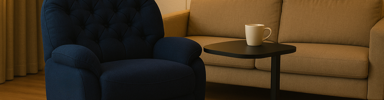 Zestaw: Fotel relaksacyjny Spacetronik FLAX 04 i stolik Spacetronik BUDDY 17