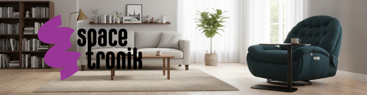 Zestaw: Fotel relaksacyjny Spacetronik FLAX 04 i stolik Spacetronik BUDDY 17