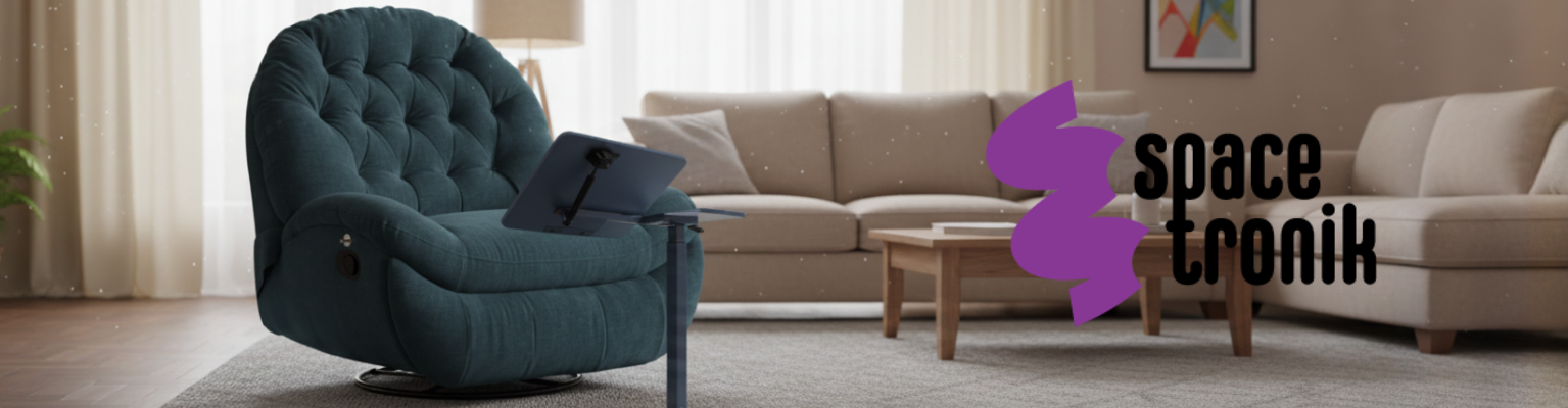 Zestaw: Fotel Spacetronik Flax 04M i stolik pomocniczy BUDDY 15-GNN