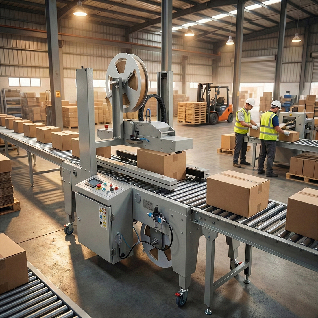 wizualizacja-linii-pakowania-z-zaklejarka-automatyczna