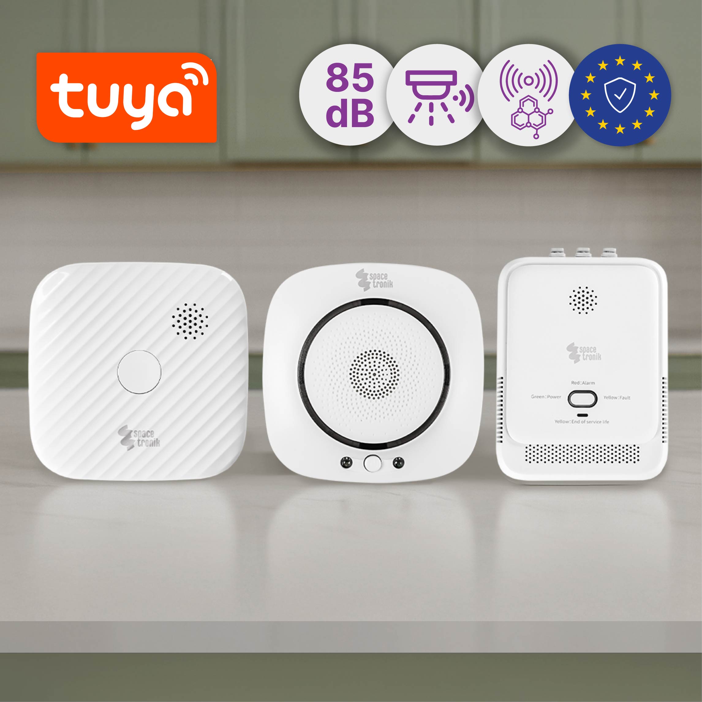 inteligentny czujnik dymu, czujnik gazu, czujnik smart life, bezprzewodowa czujka dymu, czujnik pożaru, czujnik czasu, detektor gazu,  smoke sensor, czujka dymu smartlife, czujnik dymu smartlife, czujnik dymu tuya,