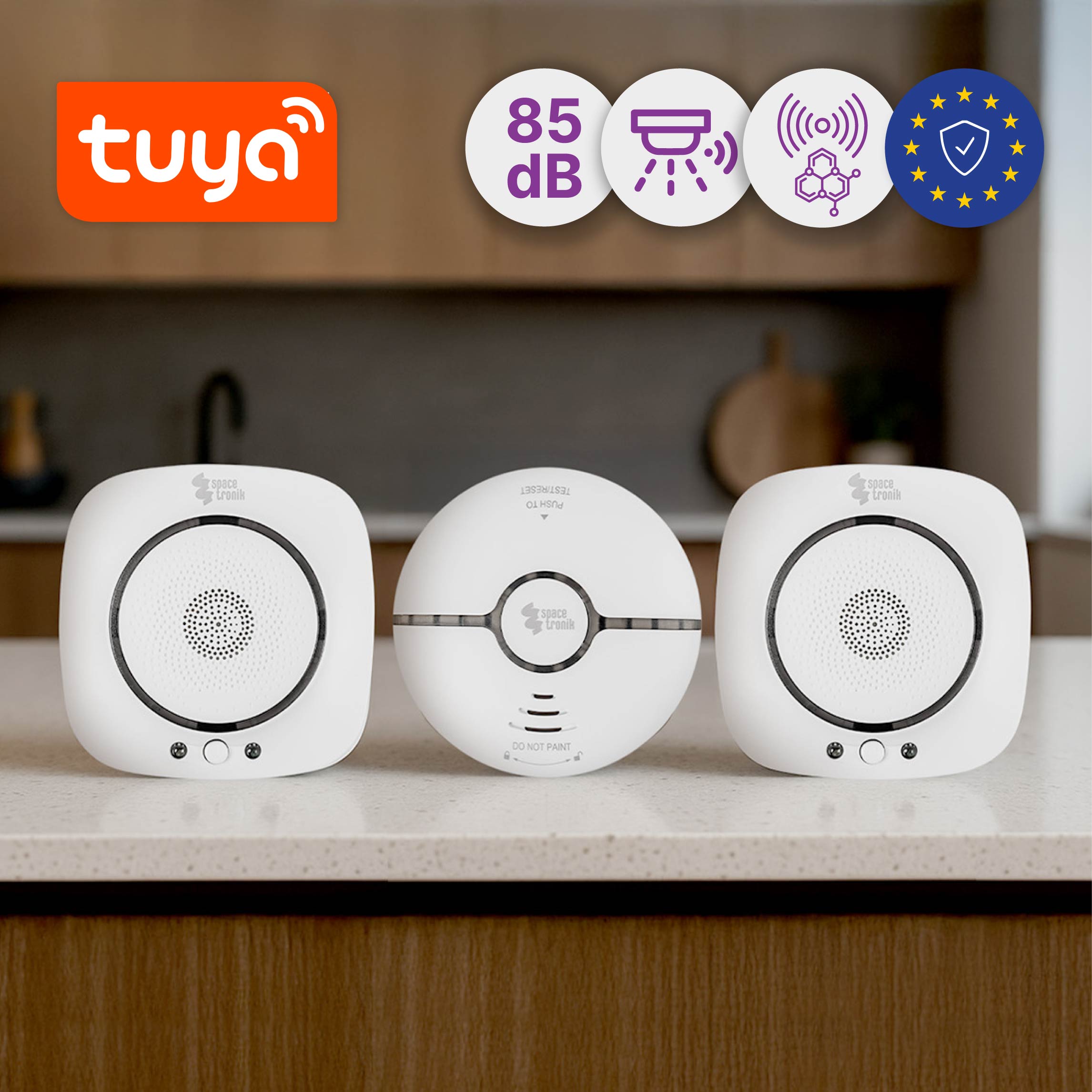 inteligentny czujnik dymu, czujnik gazu, czujnik smart life, bezprzewodowa czujka dymu, czujnik pożaru, czujnik czasu, detektor gazu,  smoke sensor, czujka dymu smartlife, czujnik dymu smartlife, czujnik dymu tuya,