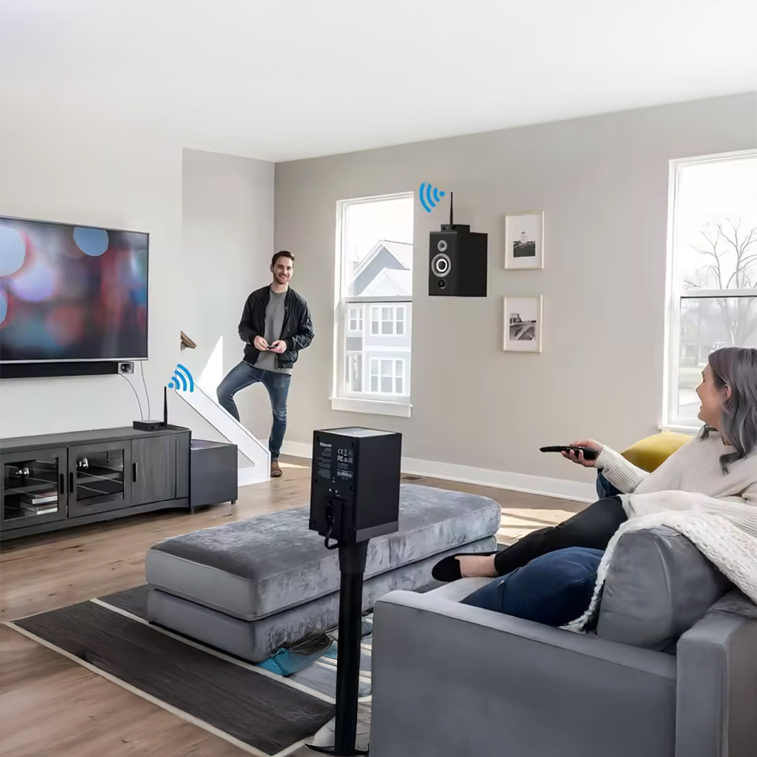 1Mii RT5066M bezprzewodowy zestaw audio nadajnik odbiornik 2.4GHz