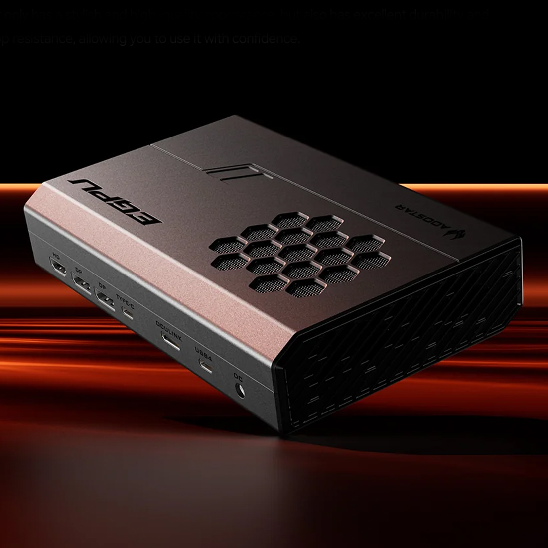 AOOSTAR XG76XT eGPU – aluminiowa obudowa CNC, kompaktowy rozmiar i gamingowy design