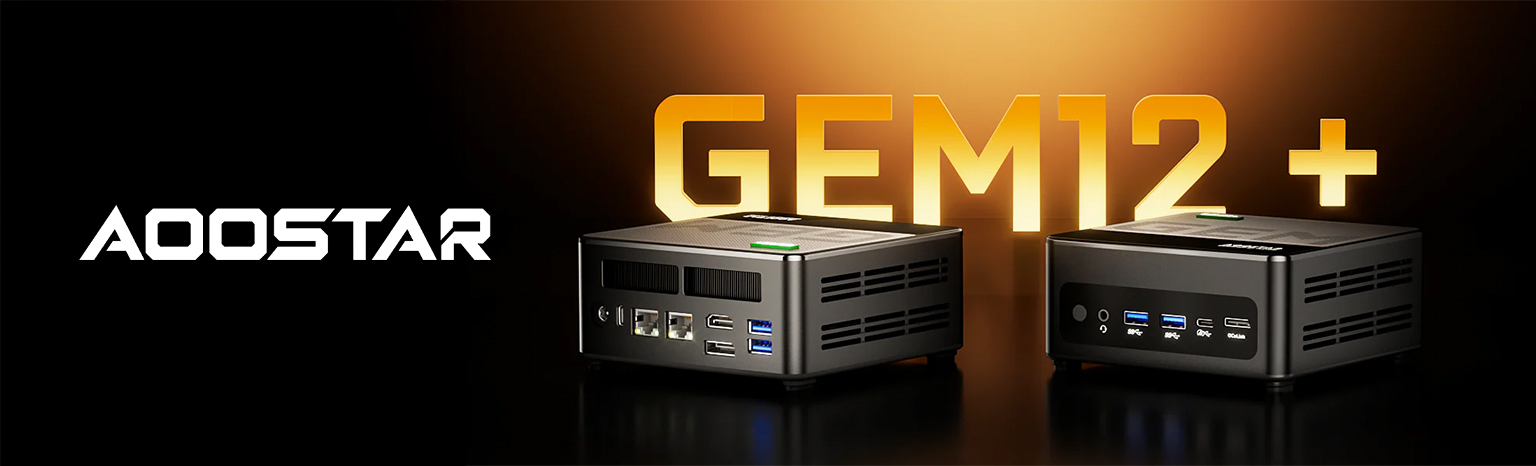 AOOSTAR GEM12+ Ryzen 7 PRO 8845HS – mini PC z 32 GB RAM i 1 TB SSD