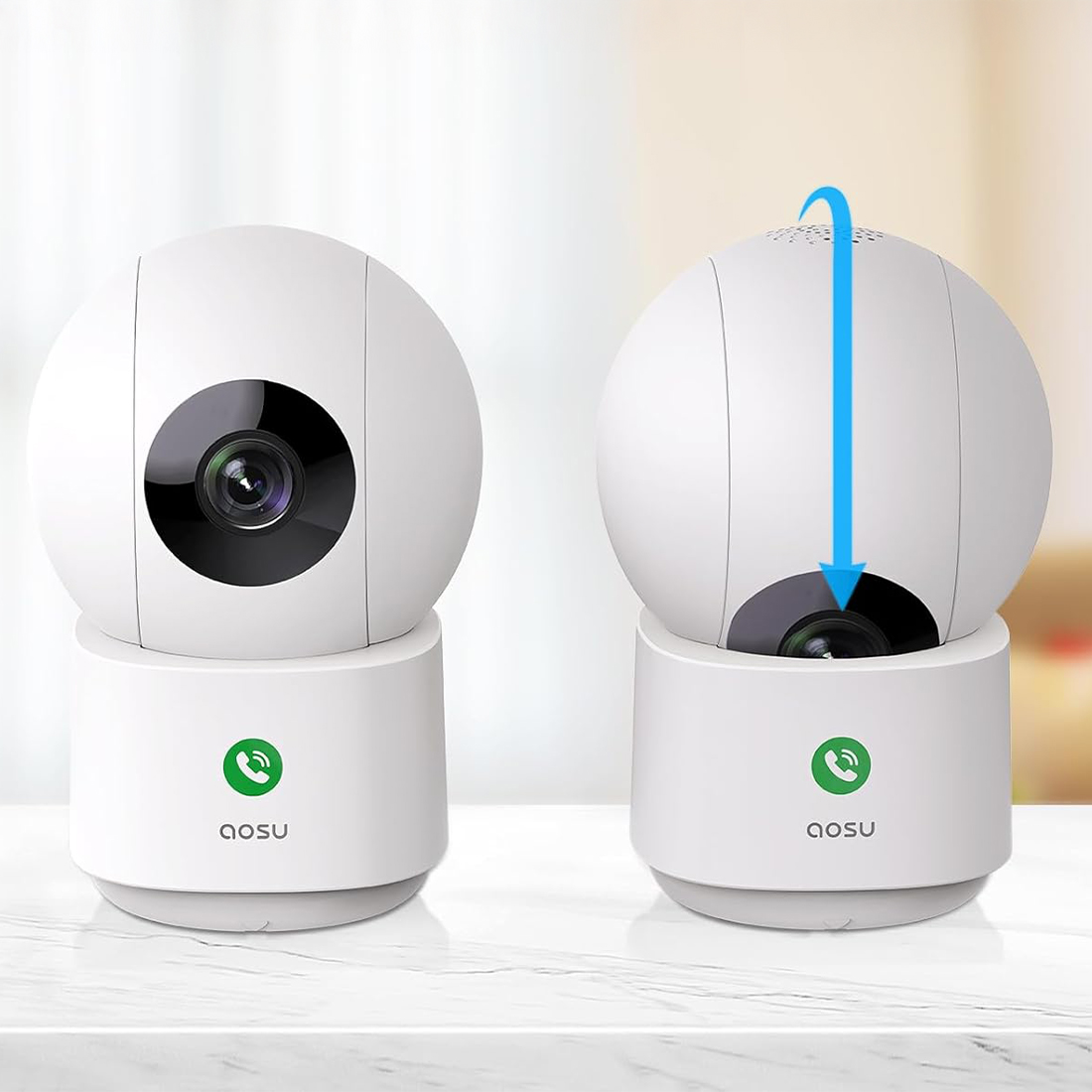 Aosu P1 Pro tryb prywatności fizyczne zasłonięcie obiektywu