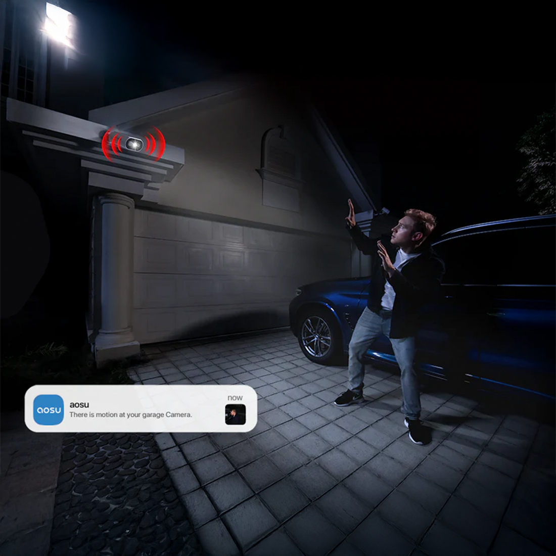 Aosu P1 SE reflektor LED floodlight odstraszanie intruzów