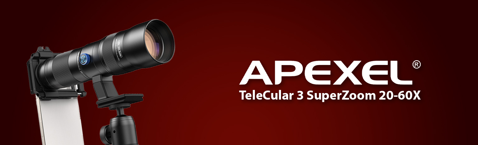 Teleobiektyw do smartfona APEXEL TeleCular 3 20–60X z adapterem i statywem