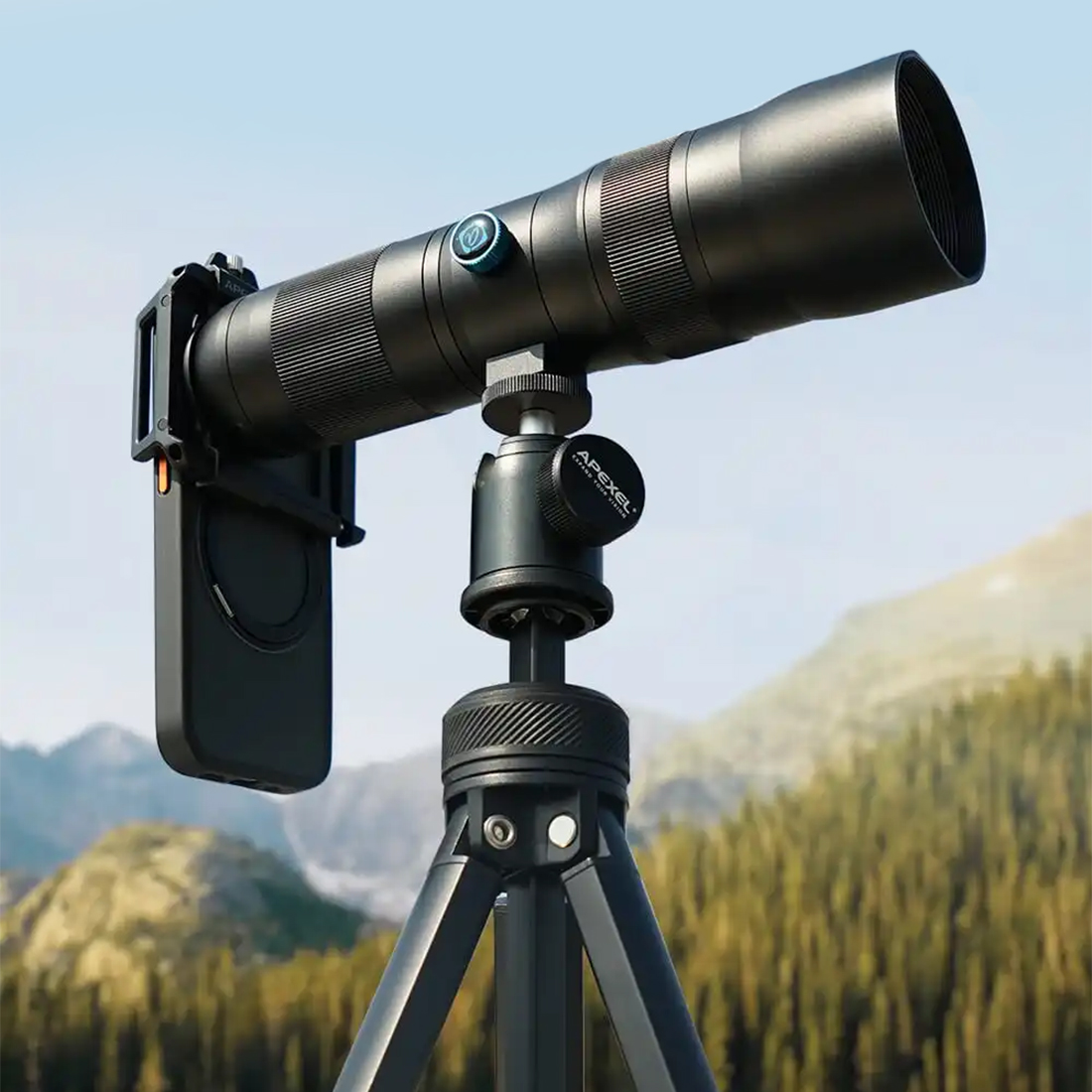 Teleobiektyw do smartfona APEXEL TeleCular 3 20–60X z adapterem i statywem
