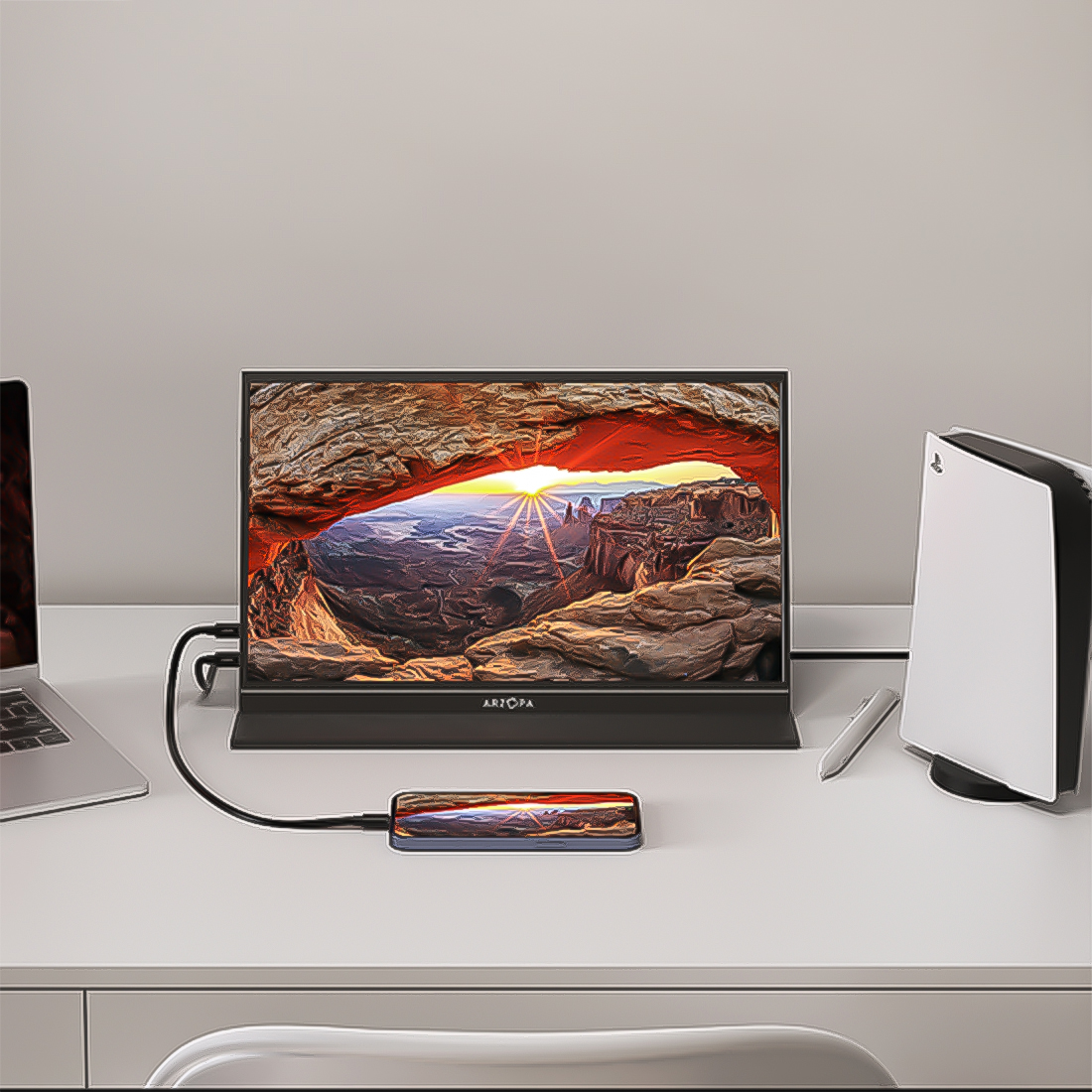 ekran pomocniczy ARZOPA A1 Gamut 60 Hz do MacBooka i iPada Pro