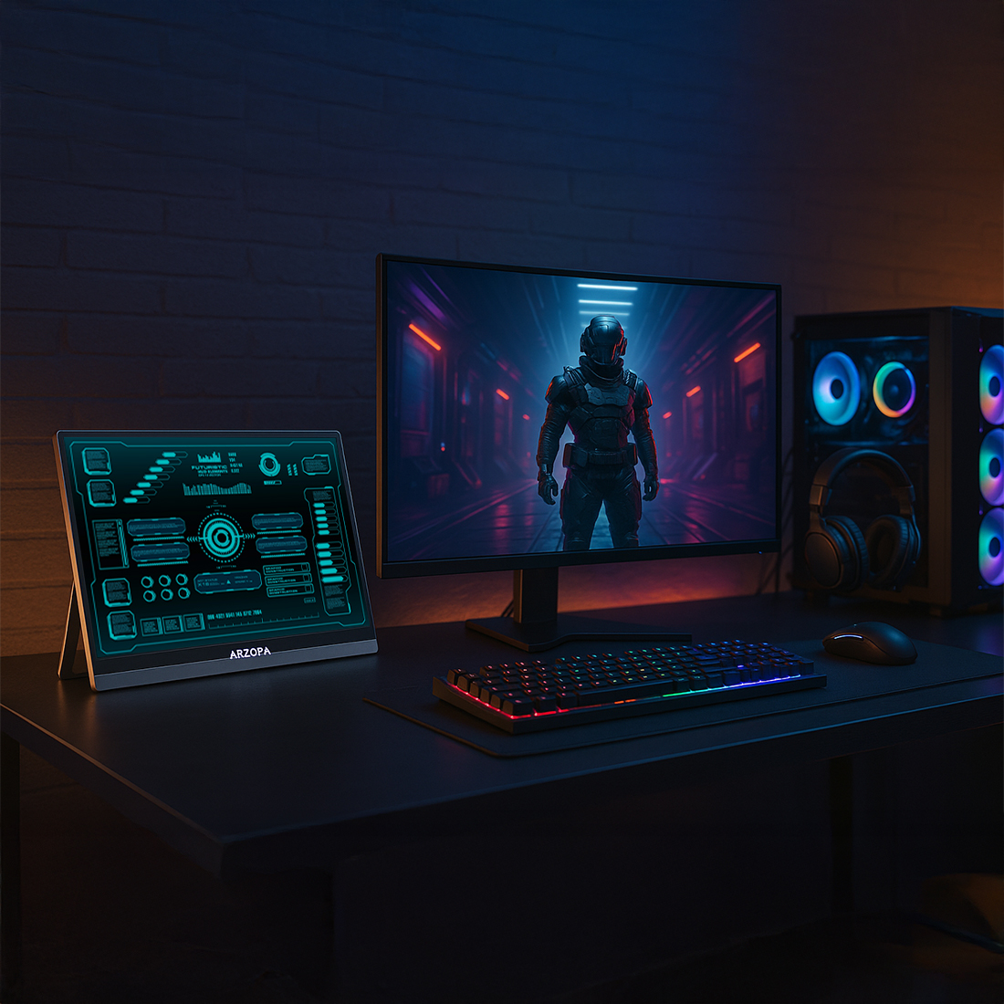 dodatkowy monitor do laptopa 14 cali 1920×1080 ARZOPA