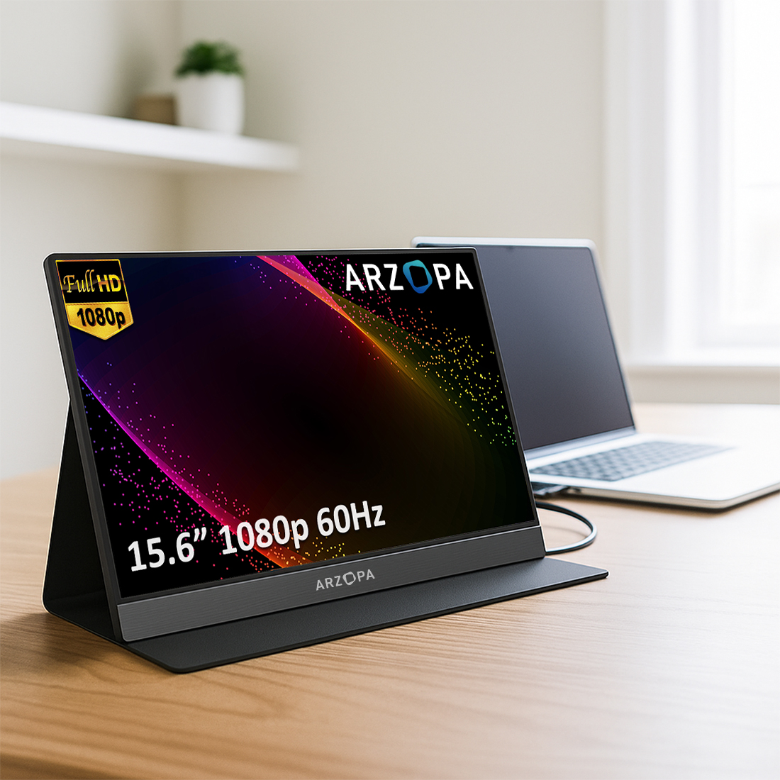 dodatkowy monitor do laptopa 15.6 cali 1920×1080 ARZOPA
