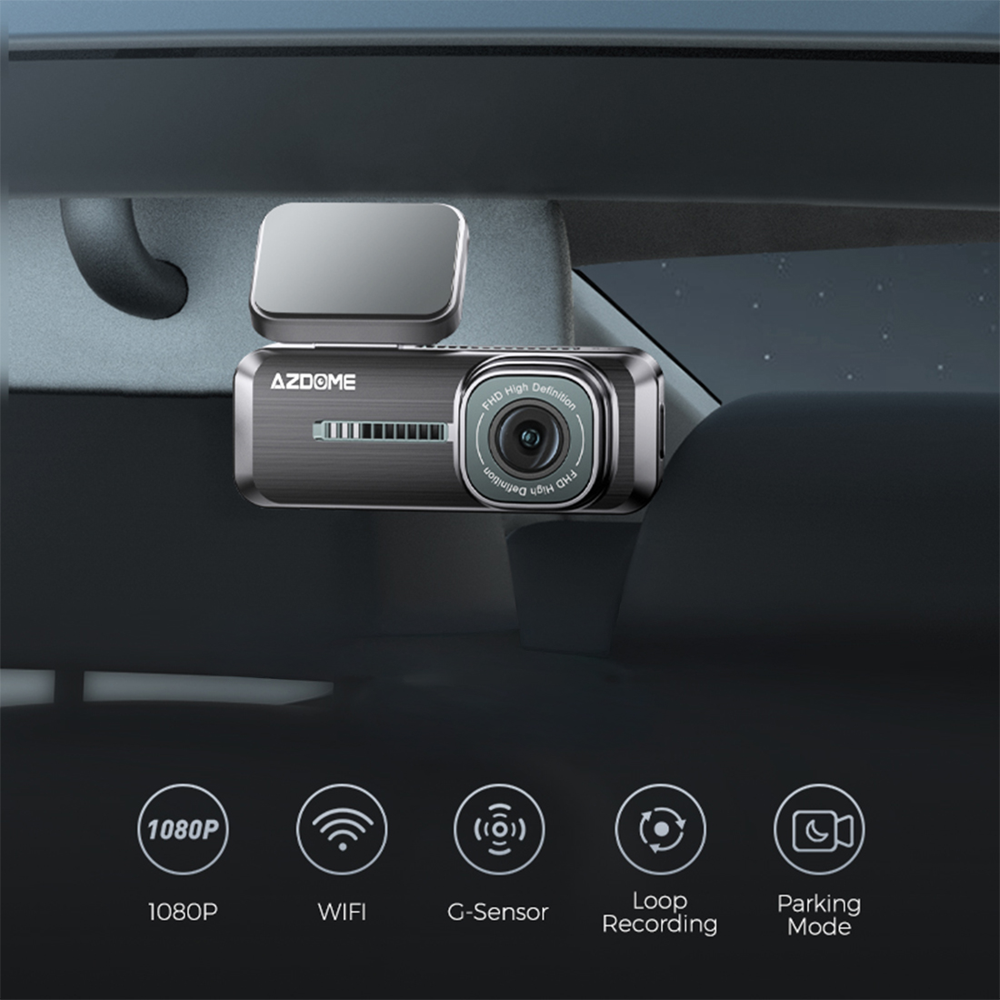 Azdome M200 najważniejsze funkcje i cechy mini kamery samochodowej