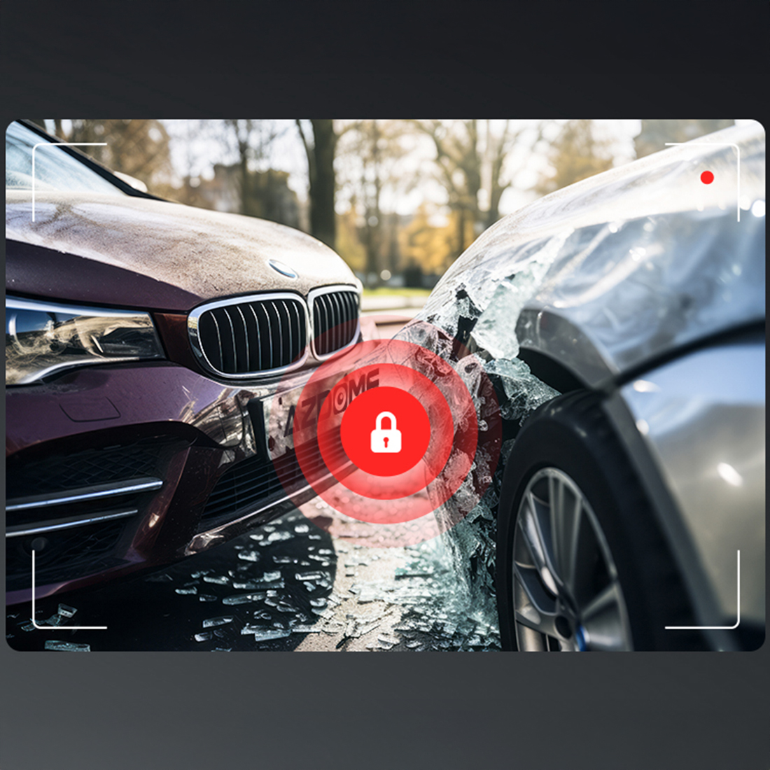 Azdome M200 G-Sensor automatyczna blokada nagrań kolizja