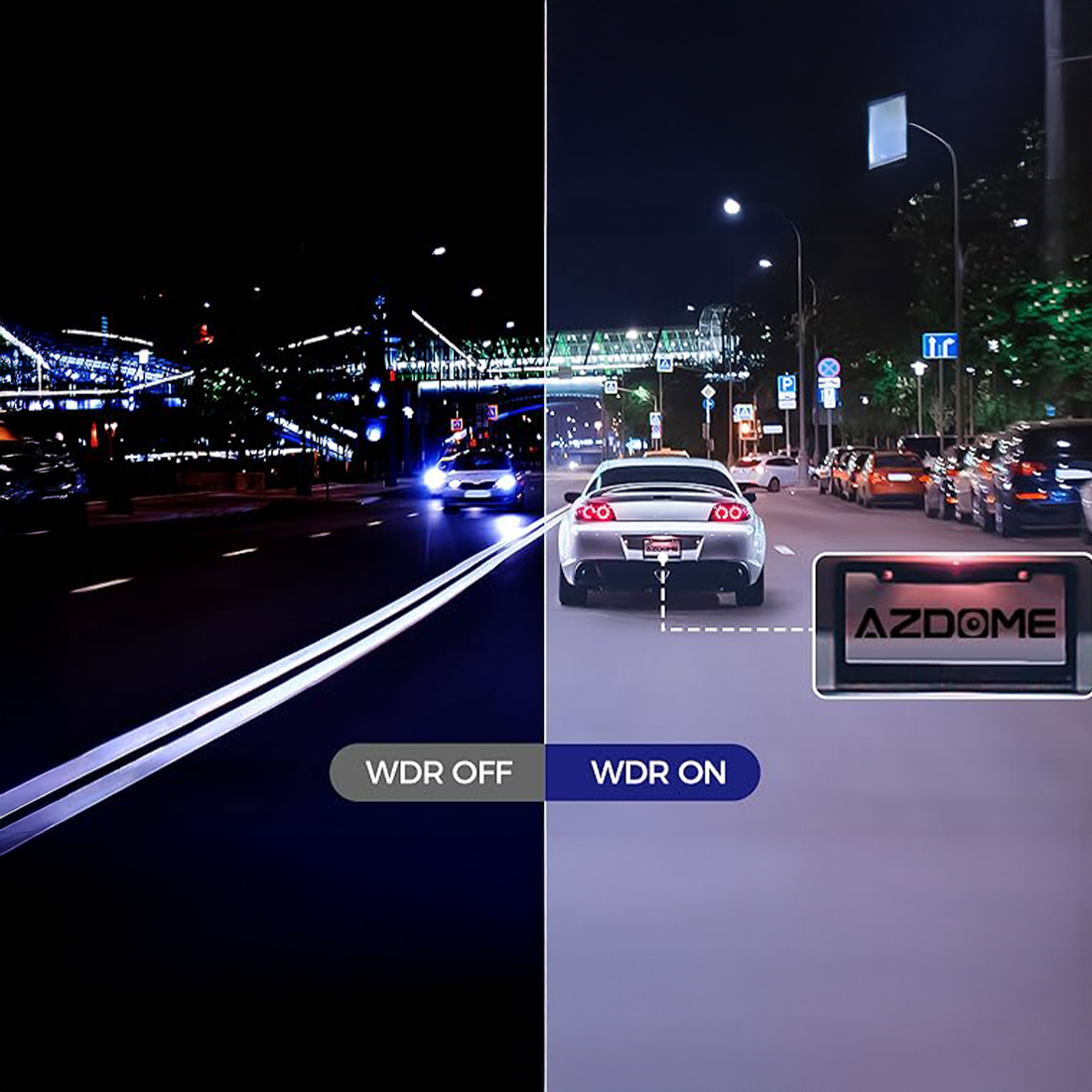 wideorejestrator AZDOME M550 Max tryb nocny Sony Starvis WDR IR LED