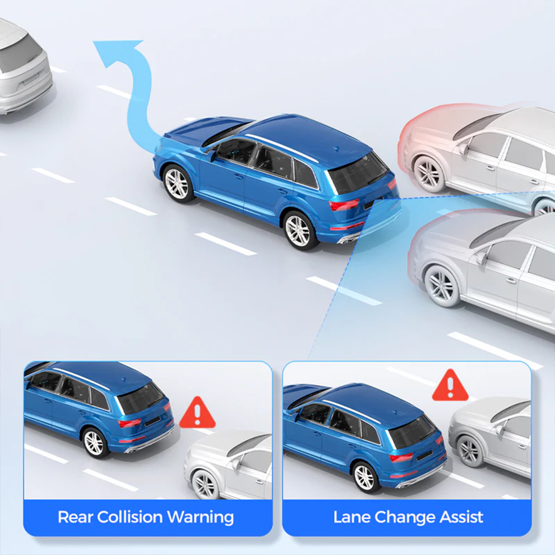 Azdome PG17 MAX ADAS ostrzeżenia kierowcy BSD wykrywanie martwego pola asystent zmiany pasa