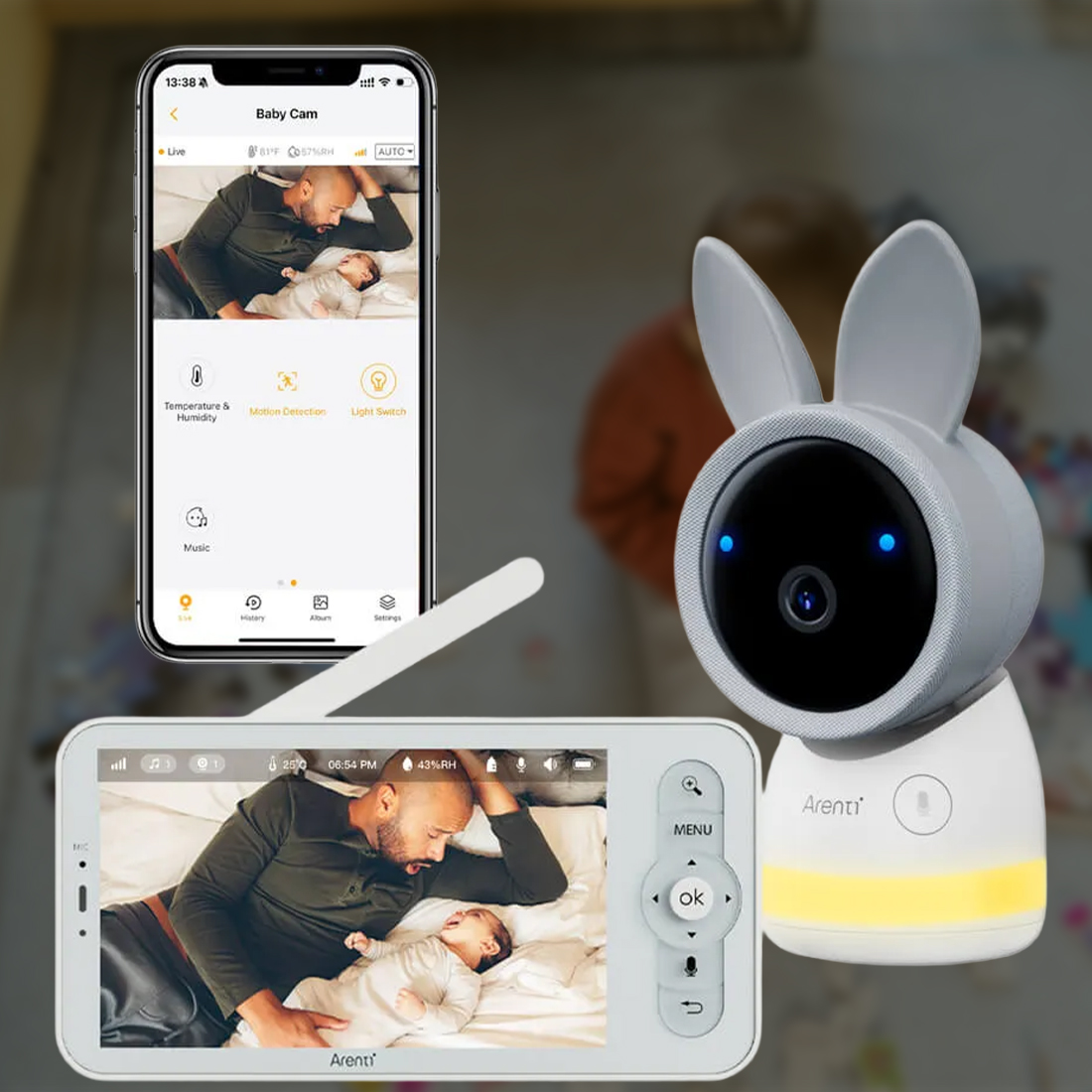 AInanny B2 Smart – zestaw z ekranem LCD 5 cali i kamerą 2K