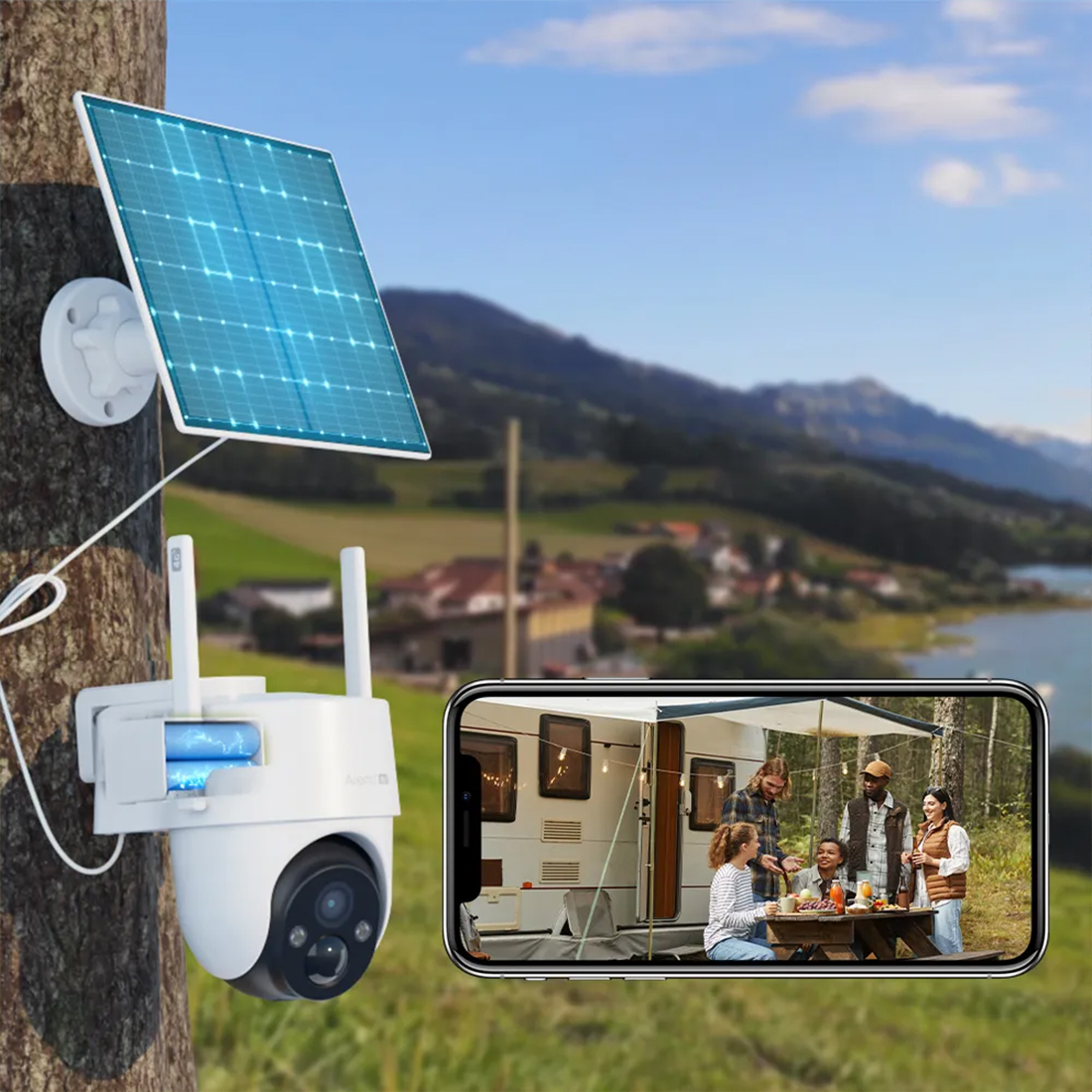 Kamera Arenti GO3G+SP2 zasilana panelem solarnym – monitoring bez kabli