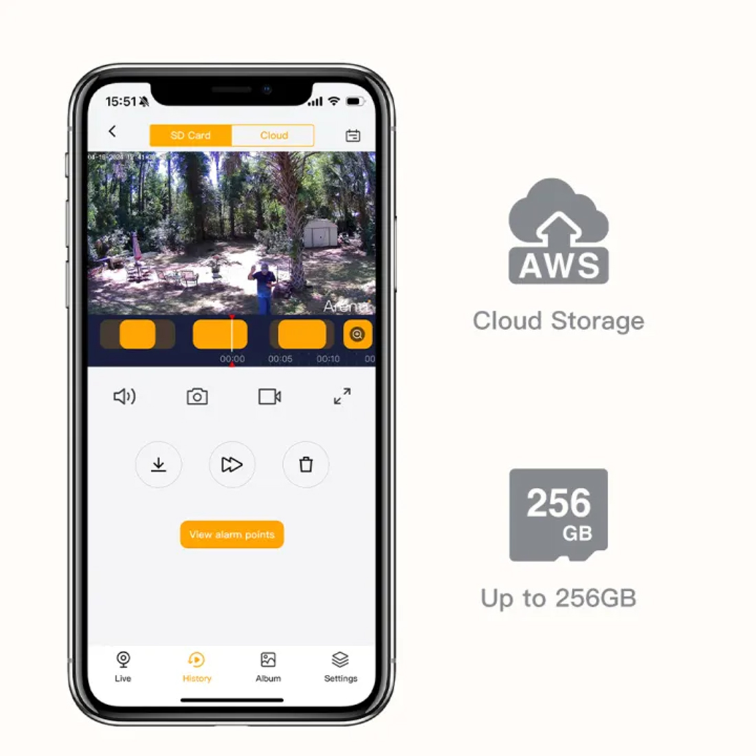 Arenti GO3G+SP2 – zapis na karcie microSD lub w chmurze Arenti Cloud